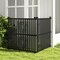 Black 55" Tall PVC Fence Panels with Metal Anchors Perfect for AC Cover or Trash Garden Use